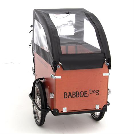 Babboe E-Dog el ladcykel - kaleche kan åbnes i fronten