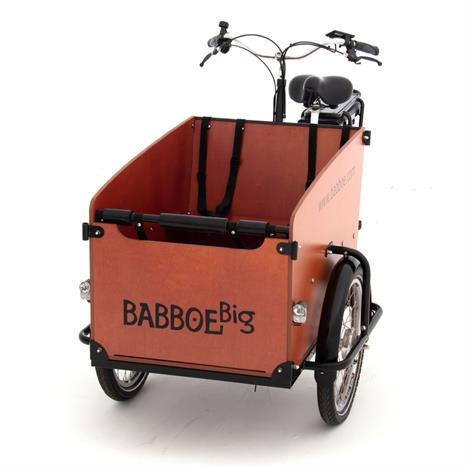 Ladcykel med el - Babboe e-Big - forlygte og baglygte inklusive